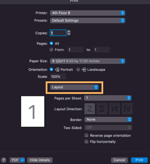 Print Layouts